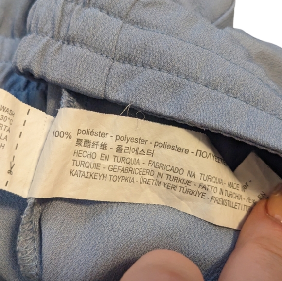 Zara Basics Women's Tie-Waist Lightweight Blue Pants 💙 - Picture 13 of 16